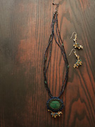 マラカイトカボションネックレス