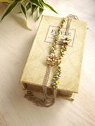 リボンクロッシェのネックレス