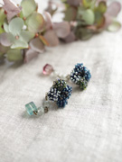 秋色あじさいのイヤリング